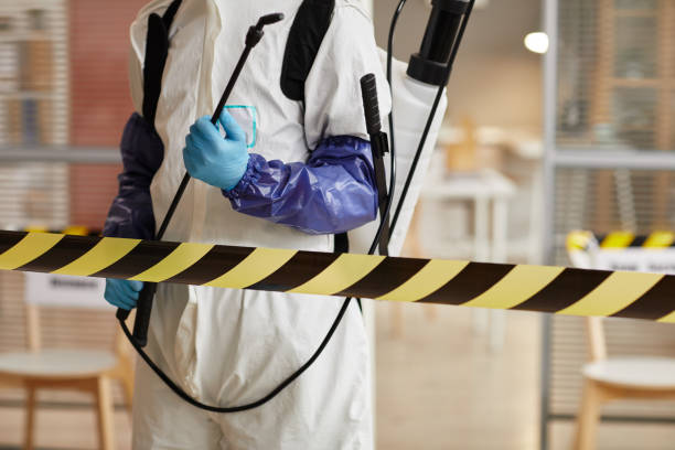 Professional Sewage Cleanup technician working in Chelan, WA